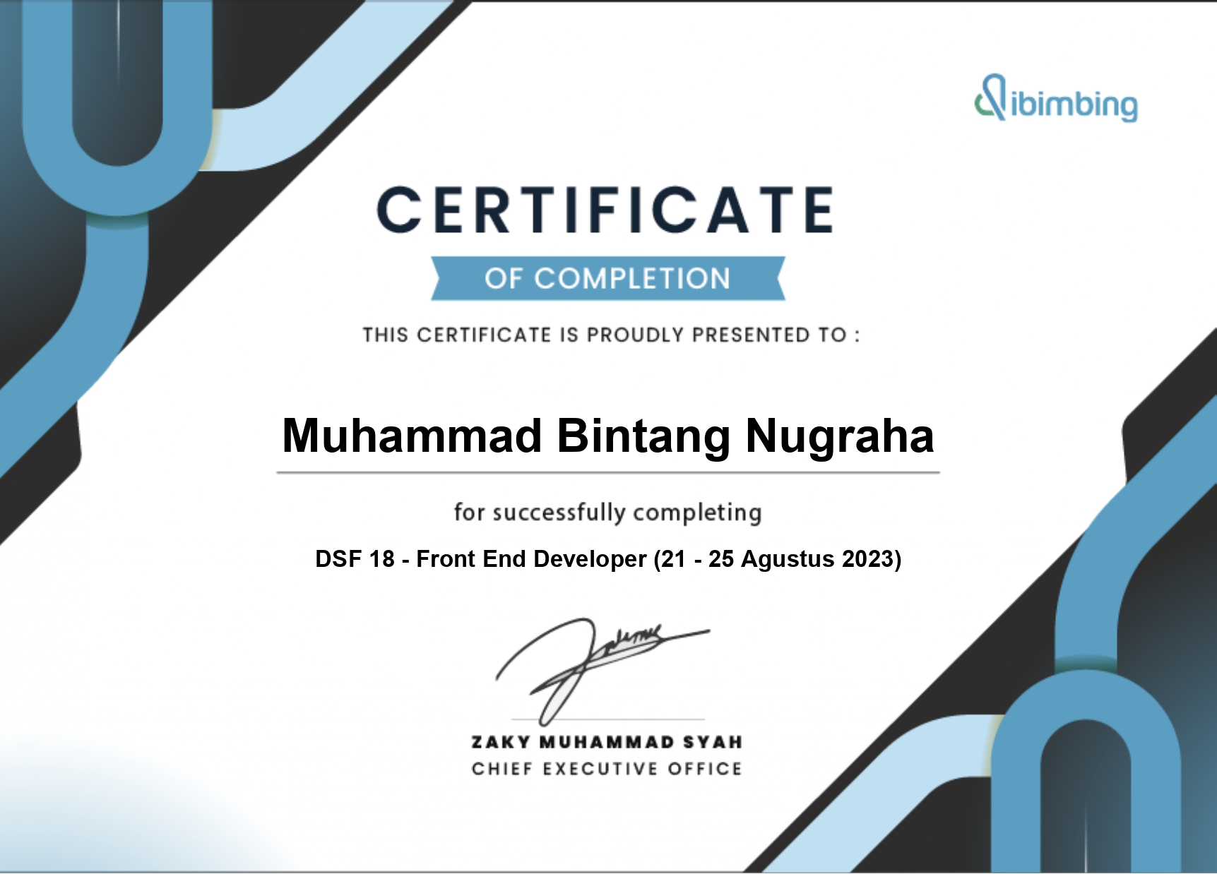 Certificate Completed